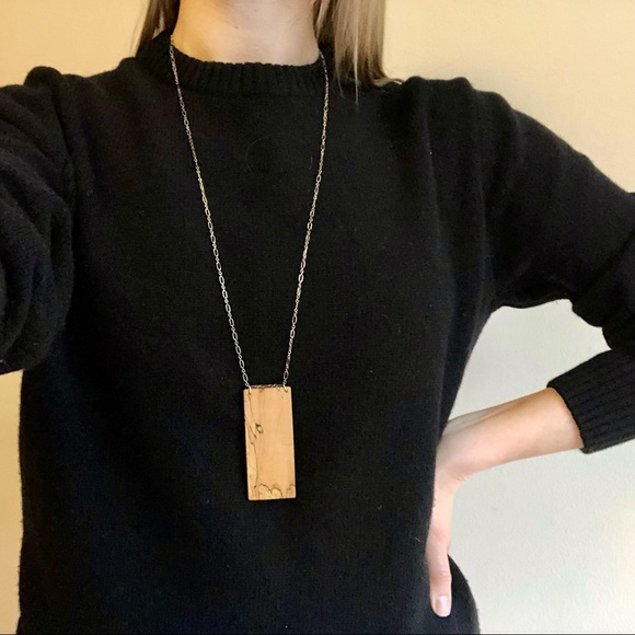 Handmade Wood Necklace - Picture 3 of 7